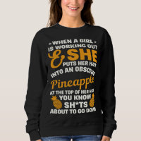 Obscene Pineapple Workout Fitness Gym Quotes Wome