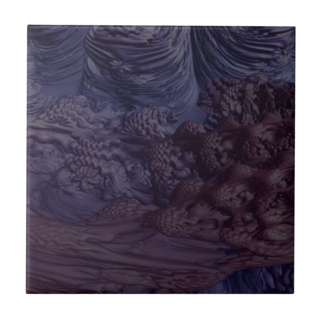 Obscure Eggplant Ceramic Tile (Front)