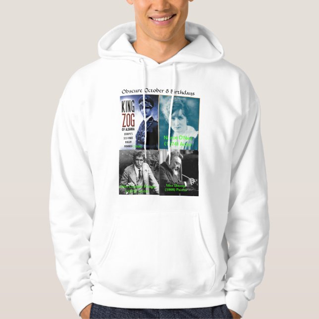 Obscure October 8 Birthdays Hoodie (Front)