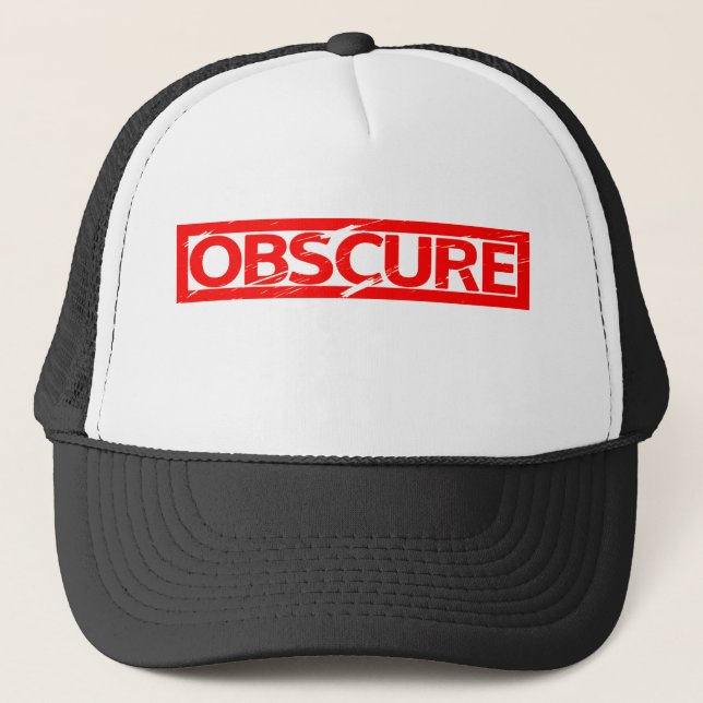 Obscure Stamp Trucker Hat (Front)