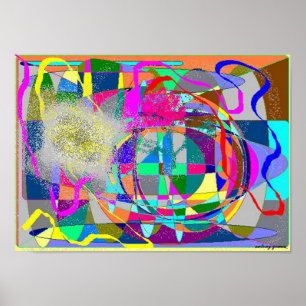 Obscured by Colors - Magic Eye Poster