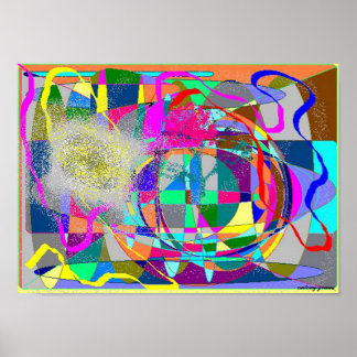 Obscured by Colors - Magic Eye Poster