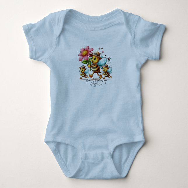 Obsequiring Flowers Baby Bodysuit (Front)