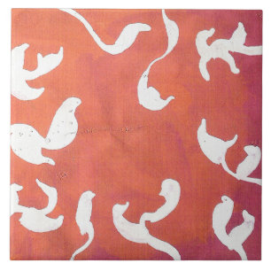 Observance Folk Art by AnyaC Tile