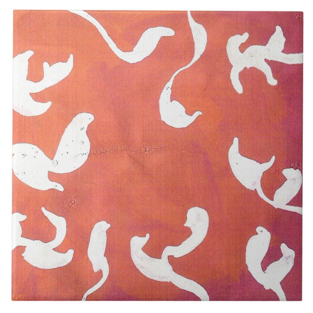 Observance Folk Art by AnyaC Tile (Front)