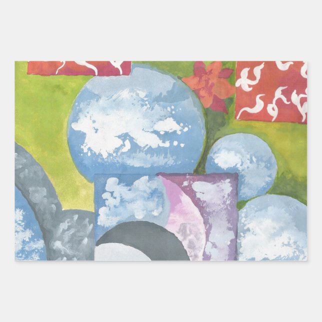 Observance Folk Art by AnyaC Wrapping Paper Sheet (Front)