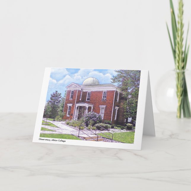 Observatory Albion College, full colour notecard (Front)