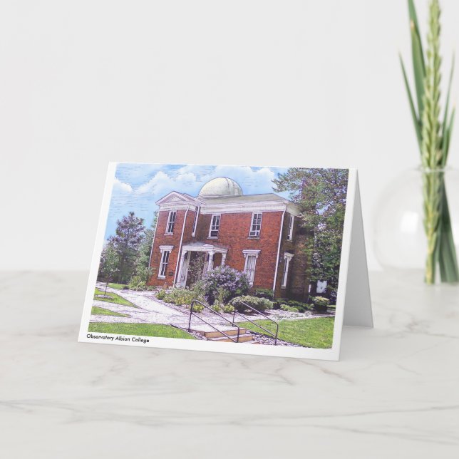 Observatory Albion College, full colour notecard (Front)