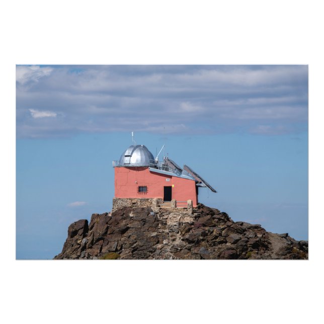 Observatory in the Sierra Nevada Mountains Photo Print (Front)