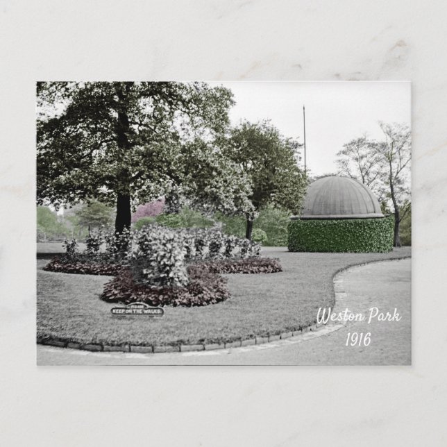 Observatory Weston Park Sheffield England  1916 Postcard (Front)