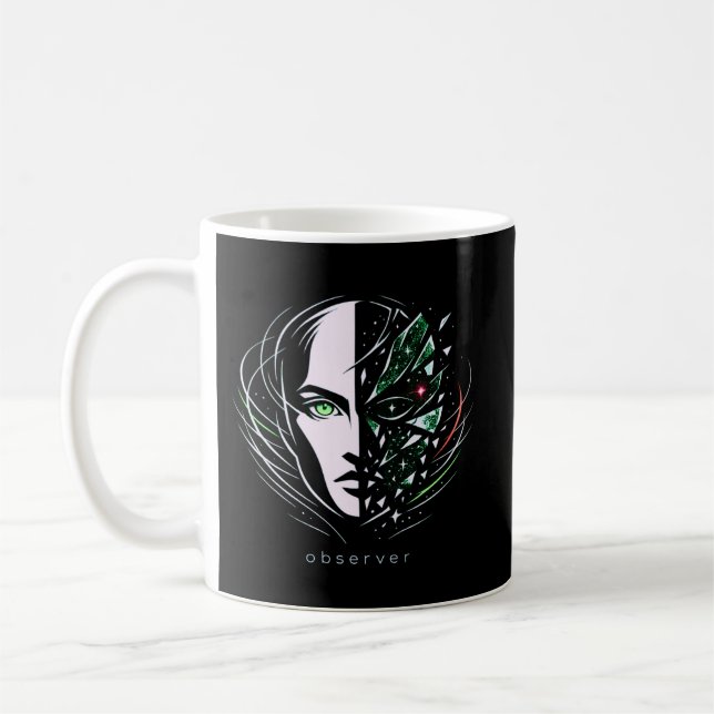 Observer Abstract Cosmic Identity Art Coffee Coffee Mug (Left)
