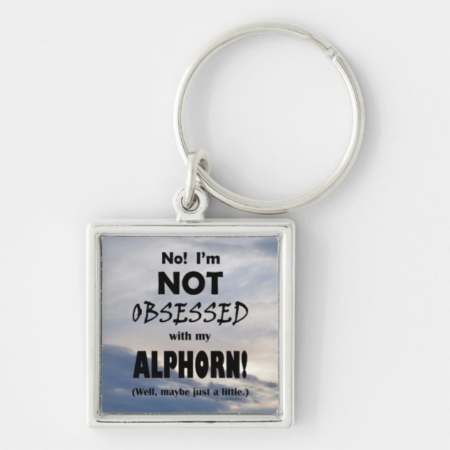 Obsessed Alphorn Key Ring (Front)