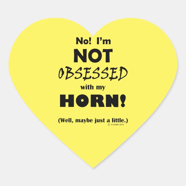 Obsessed Horn Heart Sticker (Front)