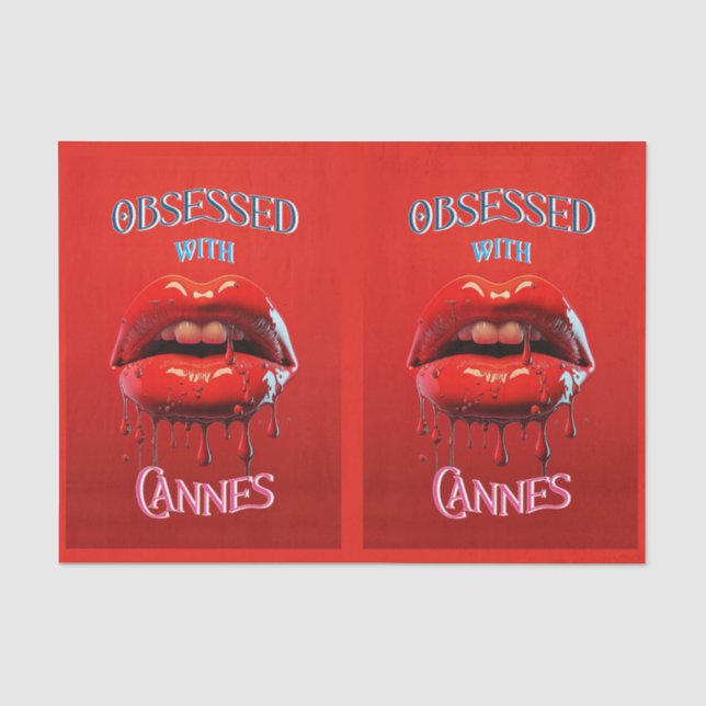 Obsessed With Cannes Tissue Paper (Front)