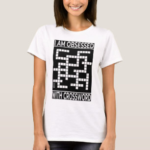 Obsessed With Crossword Women White T-Shirt