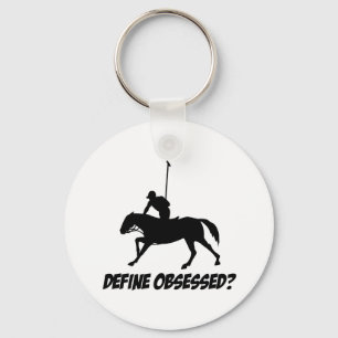 Obsessed with horse polo key ring