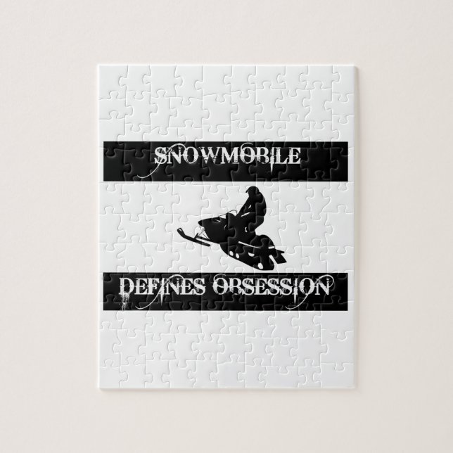 obsessed with snowmobile jigsaw puzzle (Vertical)