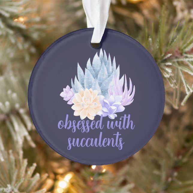 Obsessed with Succulents Botanical Comfort Colours Ornament (Tree)