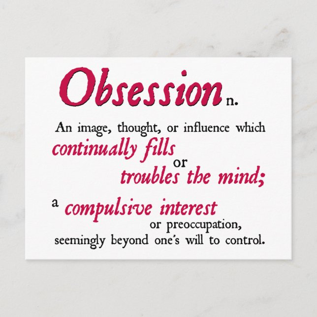 Obsession Definition Postcard (Front)