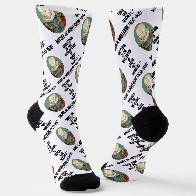 Obsession Wellspring Genius Madness de Montaigne Socks (Angled)