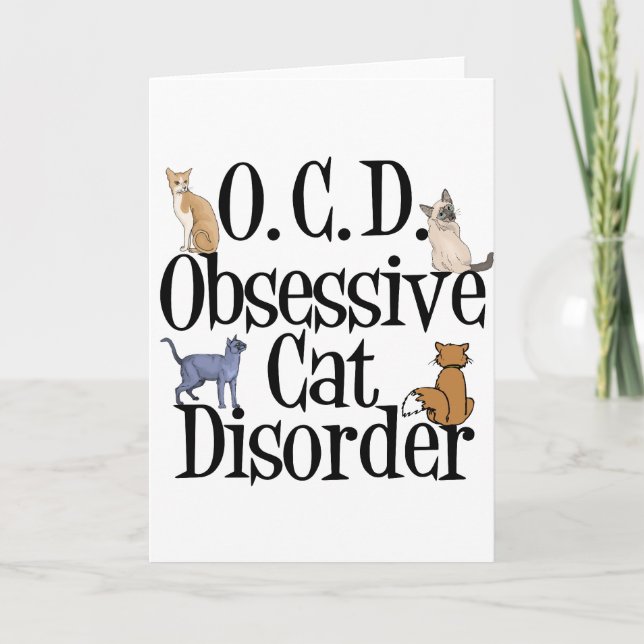 Obsessive Cat Disorder Card (Front)