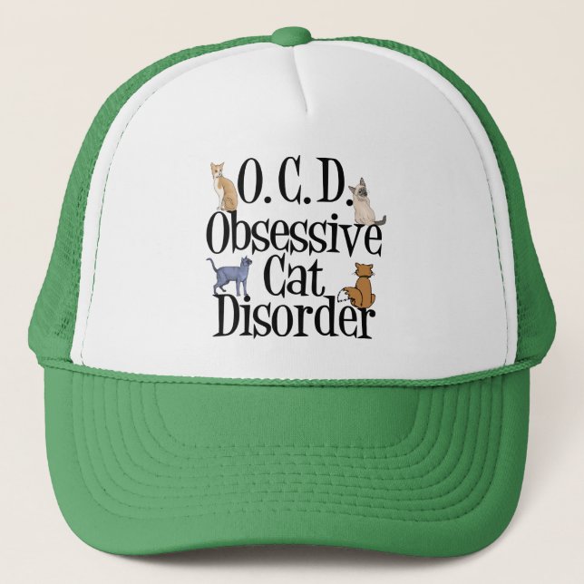 Obsessive Cat Disorder Trucker Hat (Front)