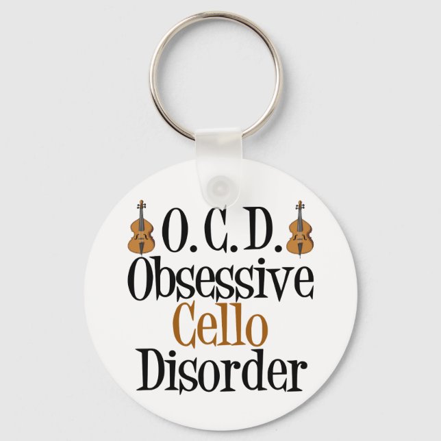 Obsessive Cello Disorder Key Ring (Front)