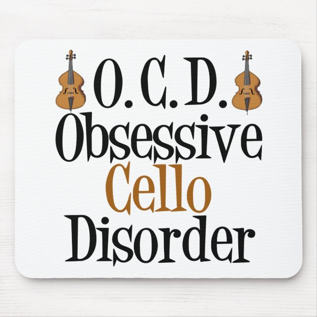 Obsessive Cello Disorder Mouse Mat (Front)