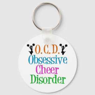 Obsessive Cheer Disorder Cute Cheerleader Key Ring