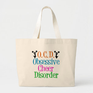Obsessive Cheer Disorder Large Tote Bag