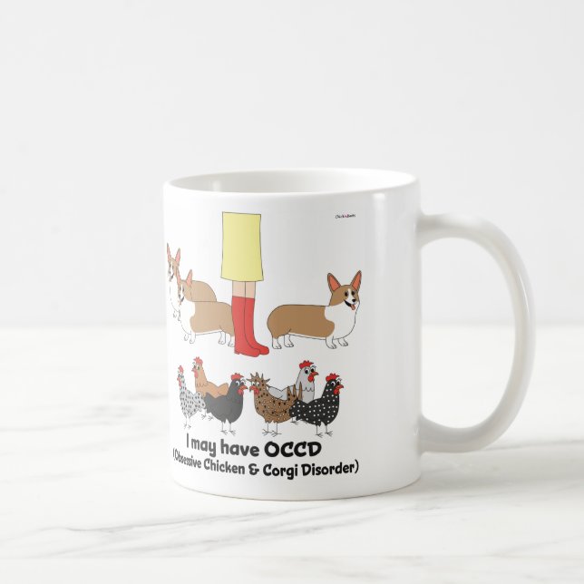 Obsessive Chicken & Corgi Disorder Mug (Right)