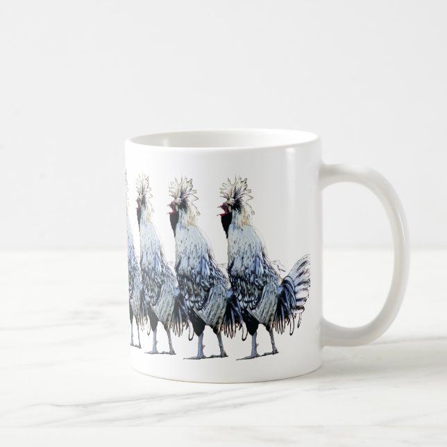 Obsessive Chicken Disorder: Polish Crested Coffee Mug (Right)