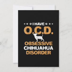 Obsessive Chihuahua Disorder Chihuahua Thank You Card