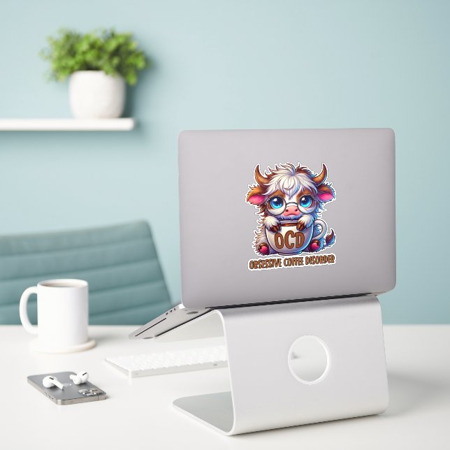 Obsessive Coffee Disorder  (Laptop On Desk)