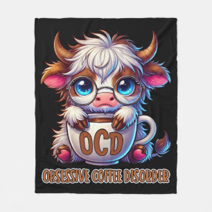 Obsessive Coffee Disorder  Fleece Blanket
