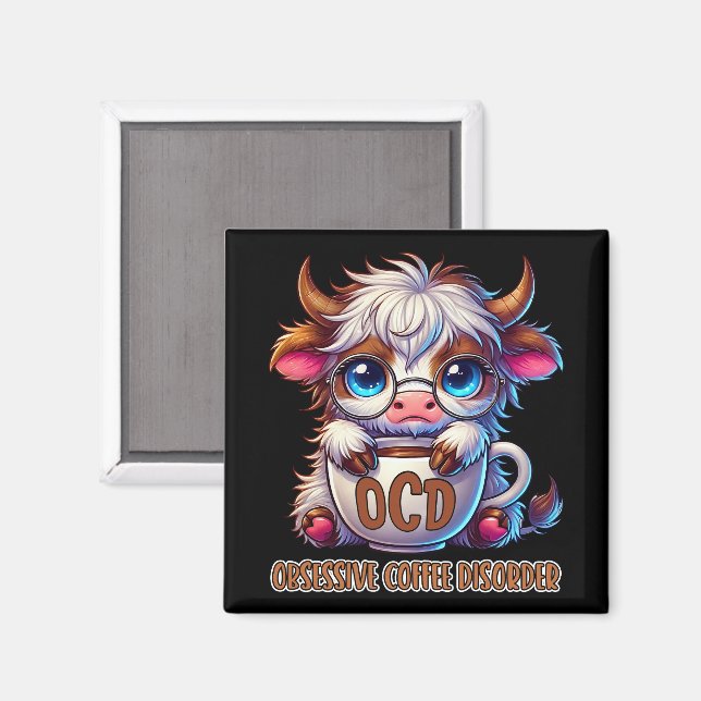 Obsessive Coffee Disorder  Magnet (Front/Back)