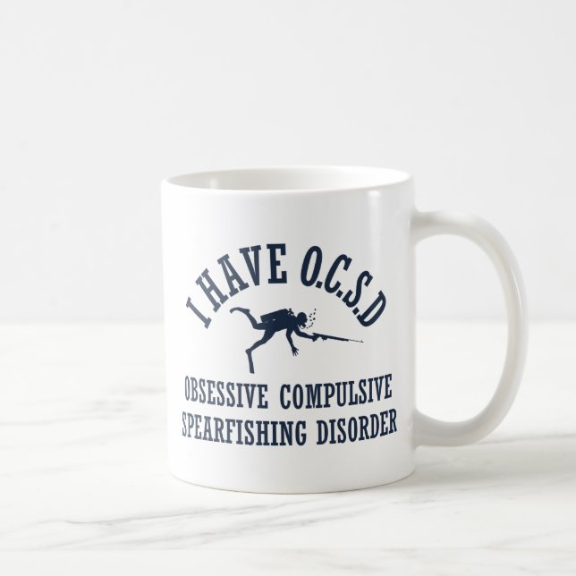 Obsessive Compulsive Spearfishing Disorder Coffee Mug (Right)