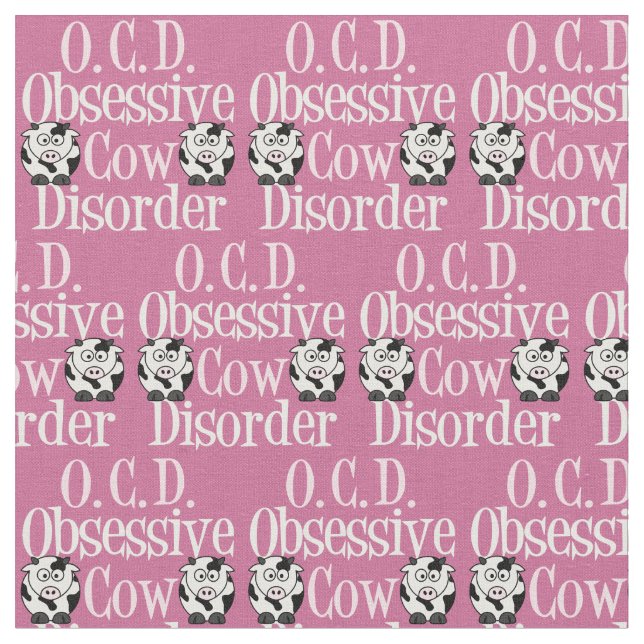 Obsessive Cow Disorder Fabric (Close Up)