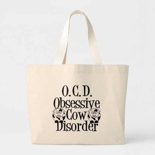 Image of Obsessive Cow Disorder Large Tote Bag