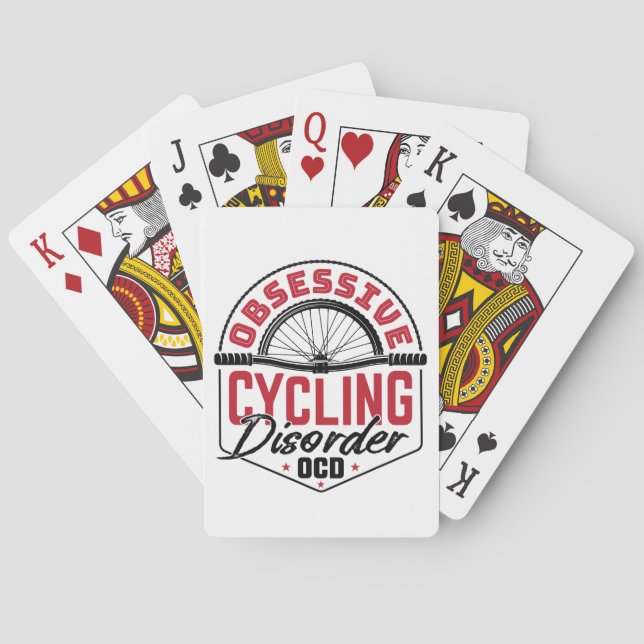 Obsessive Cycling Disorder Bicycle Bicyclist Playing Cards (Back)