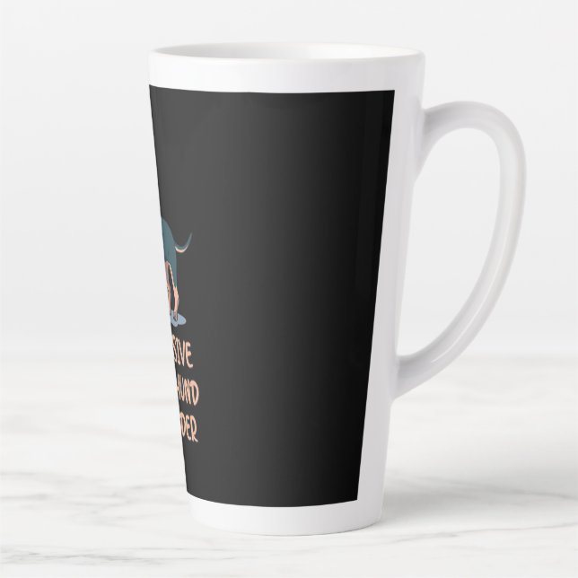 Obsessive Dachshund Disord Latte Mug (Right)