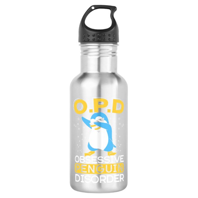 Obsessive Penguin Disorder 710 Ml Water Bottle (Front)