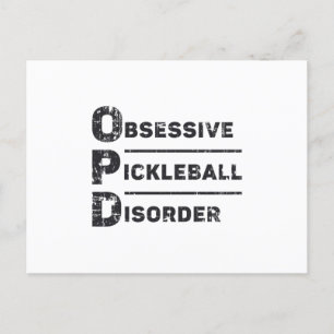 Obsessive Pickleball Disorder Pickleball Gift Postcard