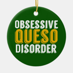 Obsessive Queso Disorder Green Ceramic Tree Decoration