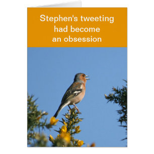 Obsessive tweeting card