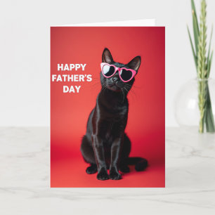 Obsidian Cat Sweet Fathers Day Card