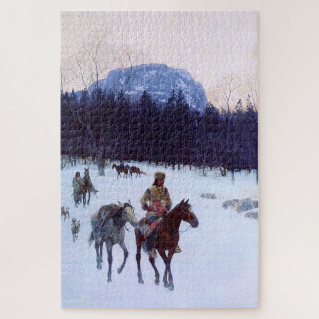 Obsidian Mountain in the Yellowstone Henry Farny  Jigsaw Puzzle (Vertical)