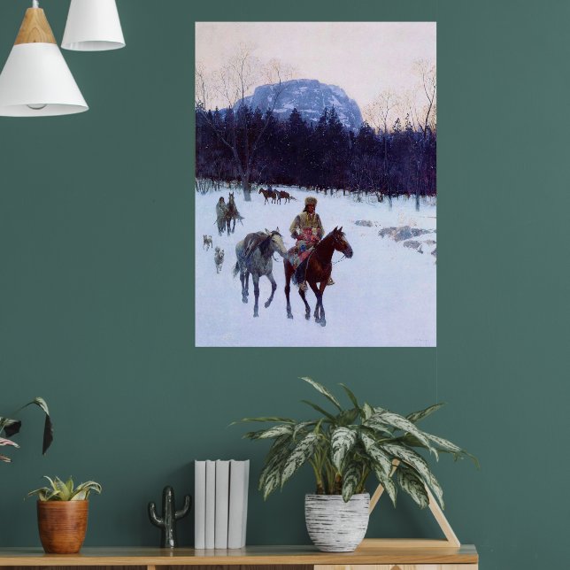 Obsidian Mountain in the Yellowstone Henry Farny  Poster (Living Room 1)