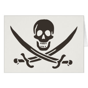 Obsidian Skull Swords Pirate flag of Calico Jack
