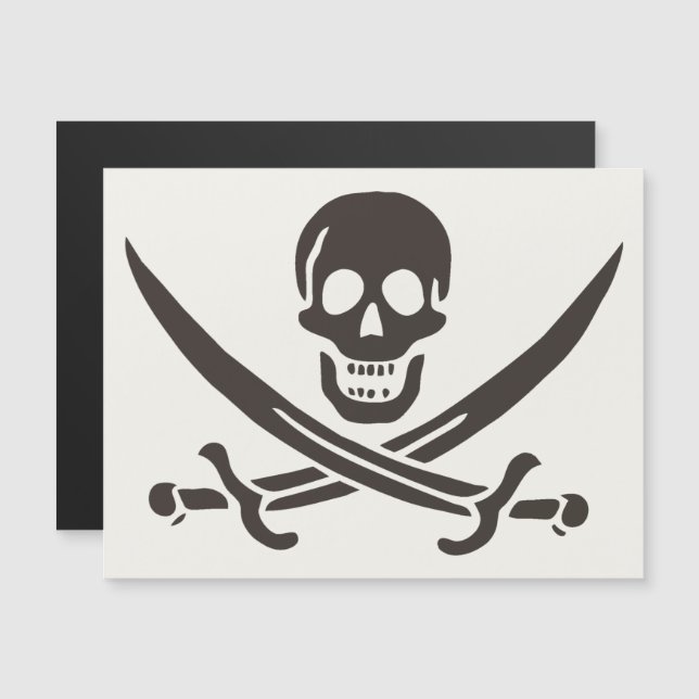 Obsidian Skull Swords Pirate flag of Calico Jack (Front/Back)